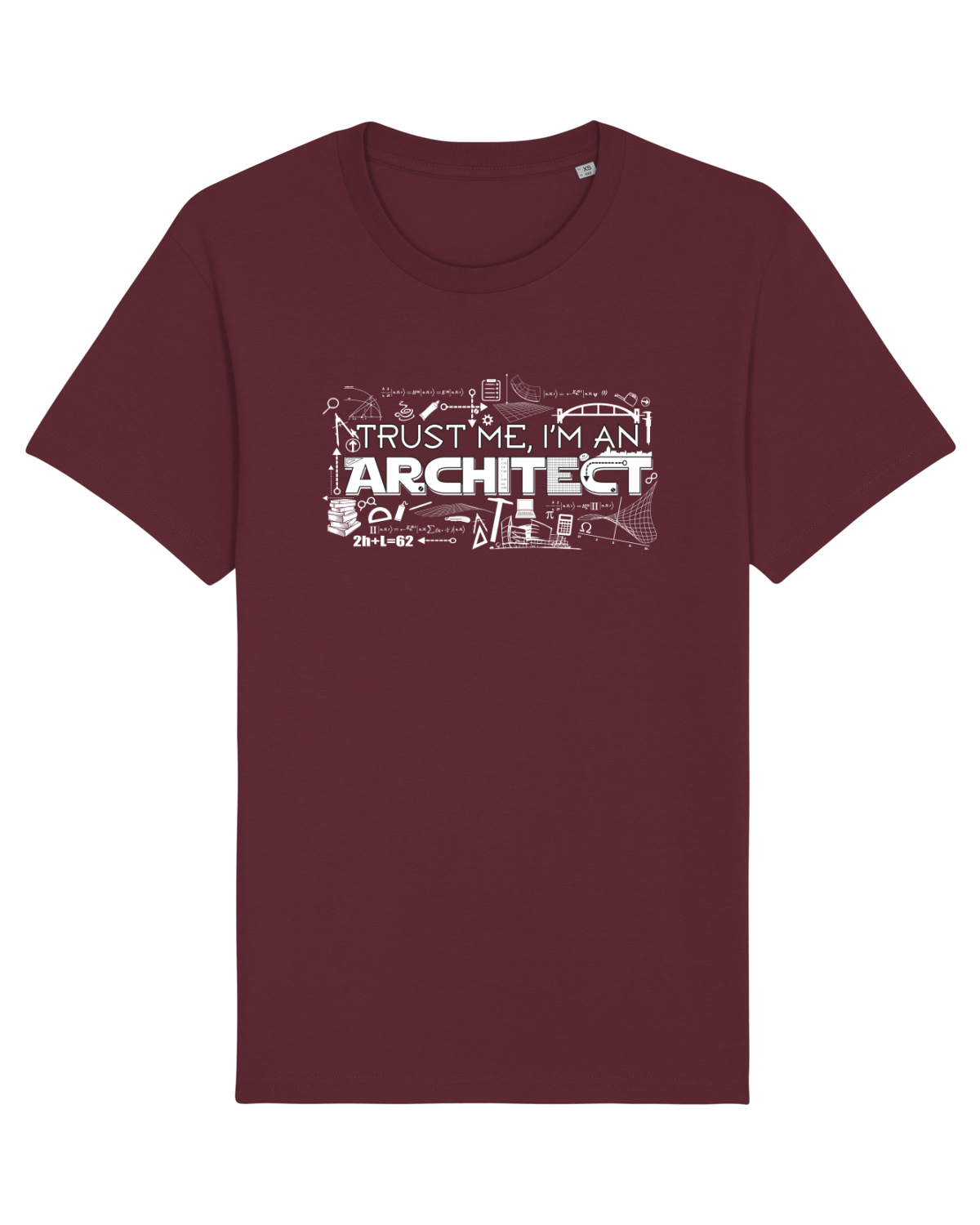 Tricou mânecă scurtă Unisex Rocker Burgundy