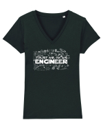 Trust me I'm an Engineer Tricou mânecă scurtă guler V Damă Evoker