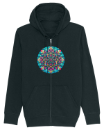 ABSTRACT GEOMETRIC  Hanorac cu fermoar Unisex Connector