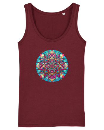 ABSTRACT GEOMETRIC  Burgundy