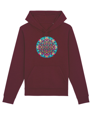 ABSTRACT GEOMETRIC  Burgundy