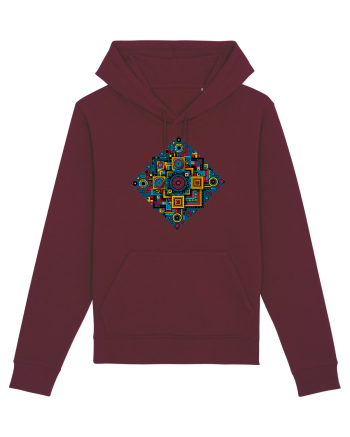 ABSTRACT GEOMETRIC 2 Burgundy
