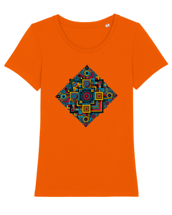 ABSTRACT GEOMETRIC 2 Bright Orange