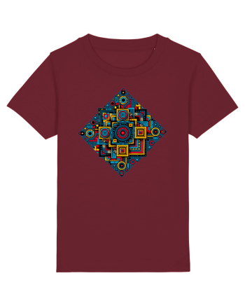 ABSTRACT GEOMETRIC 2 Burgundy