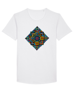 ABSTRACT GEOMETRIC 2 Tricou mânecă scurtă guler larg Bărbat Skater