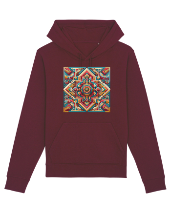 ABSTRACT GEOMETRIC 3 Burgundy