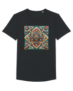 ABSTRACT GEOMETRIC 3 Tricou mânecă scurtă guler larg Bărbat Skater