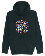 ABSTRACT GEOMETRIC MINIMALIST 1 Hanorac cu fermoar Unisex Connector