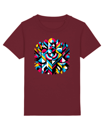 ABSTRACT GEOMETRIC MINIMALIST 1 Burgundy