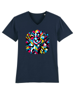 ABSTRACT GEOMETRIC MINIMALIST 1 Tricou mânecă scurtă guler V Bărbat Presenter