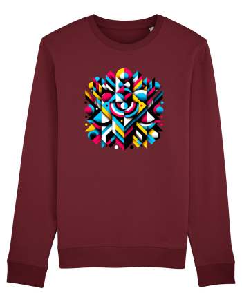 ABSTRACT GEOMETRIC MINIMALIST 1 Burgundy