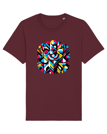 ABSTRACT GEOMETRIC MINIMALIST 1 Burgundy