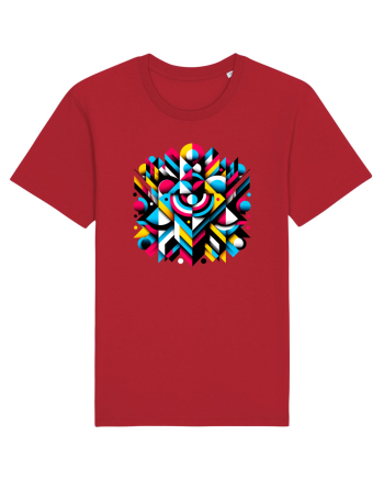 ABSTRACT GEOMETRIC MINIMALIST 1 Red