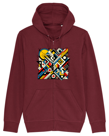 ABSTRACT GEOMETRIC MINIMALIST 2 Burgundy