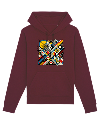 ABSTRACT GEOMETRIC MINIMALIST 2 Burgundy