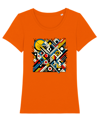 ABSTRACT GEOMETRIC MINIMALIST 2 Bright Orange