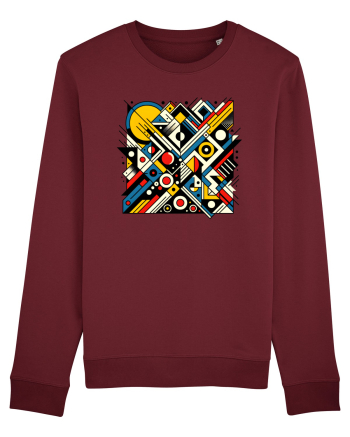 ABSTRACT GEOMETRIC MINIMALIST 2 Burgundy