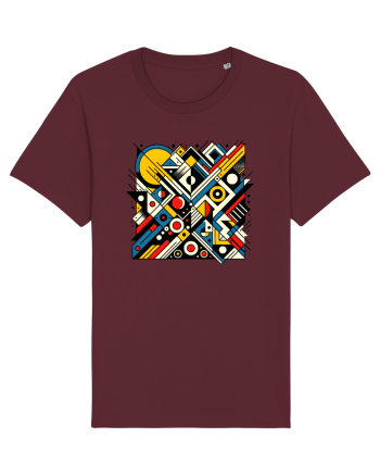 ABSTRACT GEOMETRIC MINIMALIST 2 Burgundy