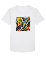 ABSTRACT GEOMETRIC MINIMALIST 2 Tricou mânecă scurtă guler larg Bărbat Skater