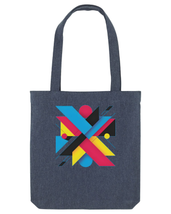 ABSTRACT GEOMETRIC MINIMALIST 3 Midnight Blue