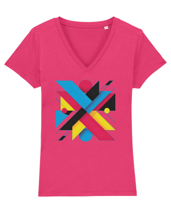 ABSTRACT GEOMETRIC MINIMALIST 3 Raspberry