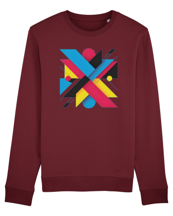 ABSTRACT GEOMETRIC MINIMALIST 3 Burgundy