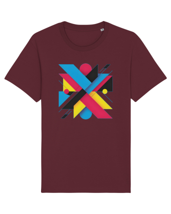 ABSTRACT GEOMETRIC MINIMALIST 3 Burgundy