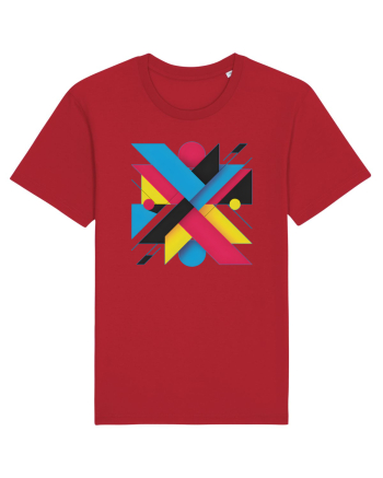 ABSTRACT GEOMETRIC MINIMALIST 3 Red