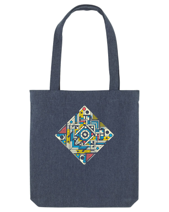 ABSTRACT GEOMETRIC MINIMALIST 4 Midnight Blue