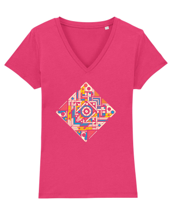 ABSTRACT GEOMETRIC MINIMALIST 4 Raspberry