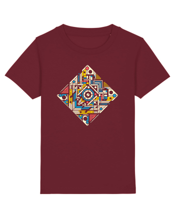 ABSTRACT GEOMETRIC MINIMALIST 4 Burgundy