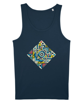 ABSTRACT GEOMETRIC MINIMALIST 4 Navy