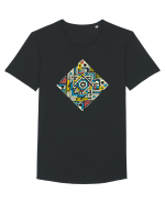 ABSTRACT GEOMETRIC MINIMALIST 4 Tricou mânecă scurtă guler larg Bărbat Skater