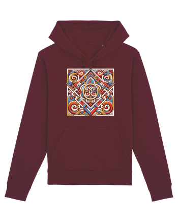 ABSTRACT GEOMETRIC 3 Burgundy
