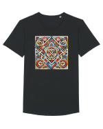 ABSTRACT GEOMETRIC 3 Tricou mânecă scurtă guler larg Bărbat Skater