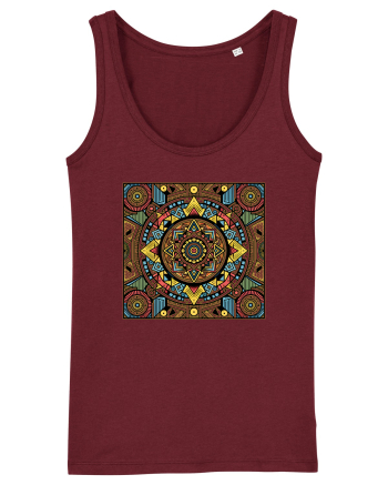 ABSTRACT GEOMETRIC 5 Burgundy