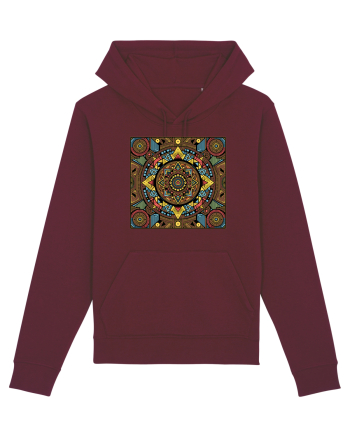 ABSTRACT GEOMETRIC 5 Burgundy