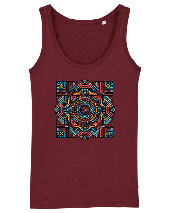ABSTRACT GEOMETRIC 6 Burgundy