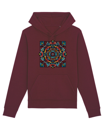 ABSTRACT GEOMETRIC 6 Burgundy