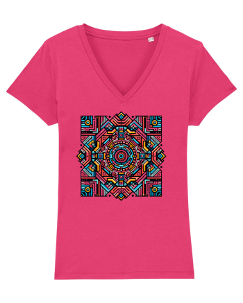 ABSTRACT GEOMETRIC 6 Raspberry