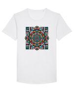ABSTRACT GEOMETRIC 6 Tricou mânecă scurtă guler larg Bărbat Skater
