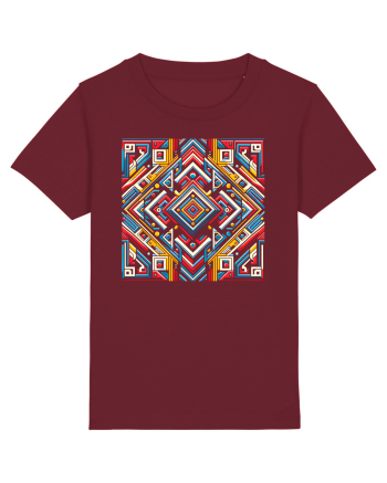 ABSTRACT GEOMETRIC MINIMALIST 5 Burgundy