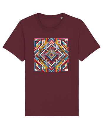ABSTRACT GEOMETRIC MINIMALIST 5 Burgundy