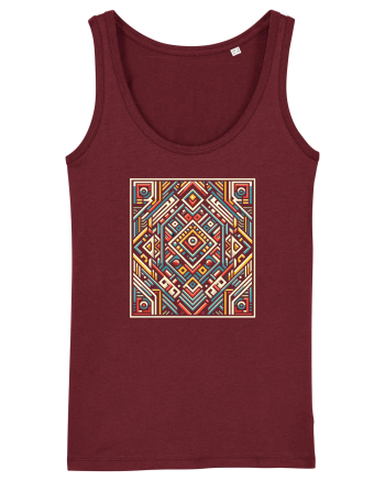 ABSTRACT GEOMETRIC MINIMALIST 6 Burgundy