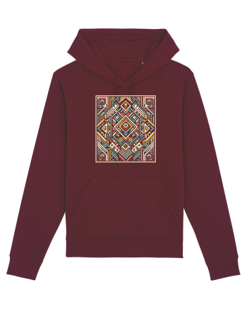 ABSTRACT GEOMETRIC MINIMALIST 6 Burgundy