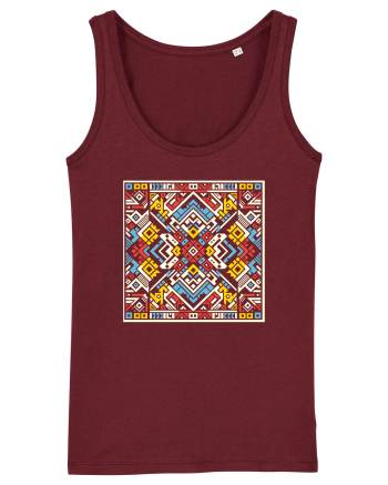 ABSTRACT GEOMETRIC MINIMALIST 7 Burgundy
