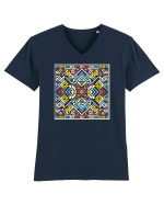 ABSTRACT GEOMETRIC MINIMALIST 7 Tricou mânecă scurtă guler V Bărbat Presenter