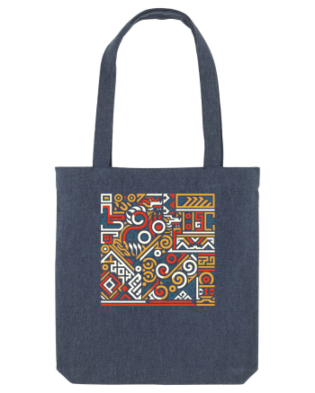 ABSTRACT GEOMETRIC 7 Midnight Blue