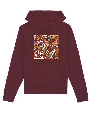 ABSTRACT GEOMETRIC 7 Burgundy