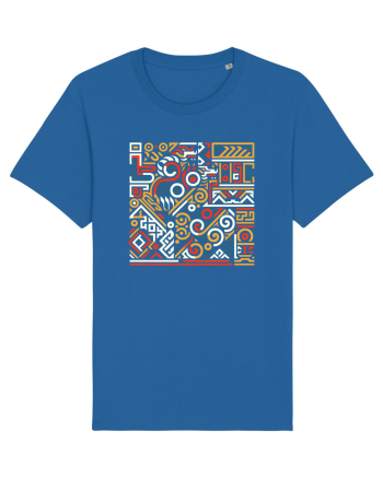 ABSTRACT GEOMETRIC 7 Royal Blue